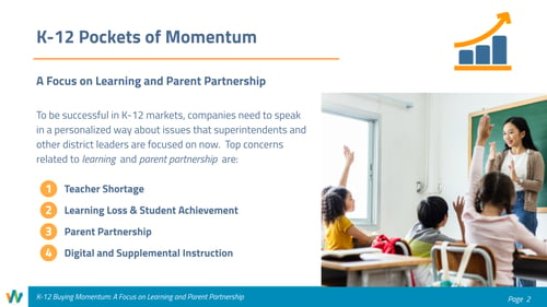 Page 2 of K-12 Buying Momentum eBook-Focus on Learning and Parent Partnership-Feb2023